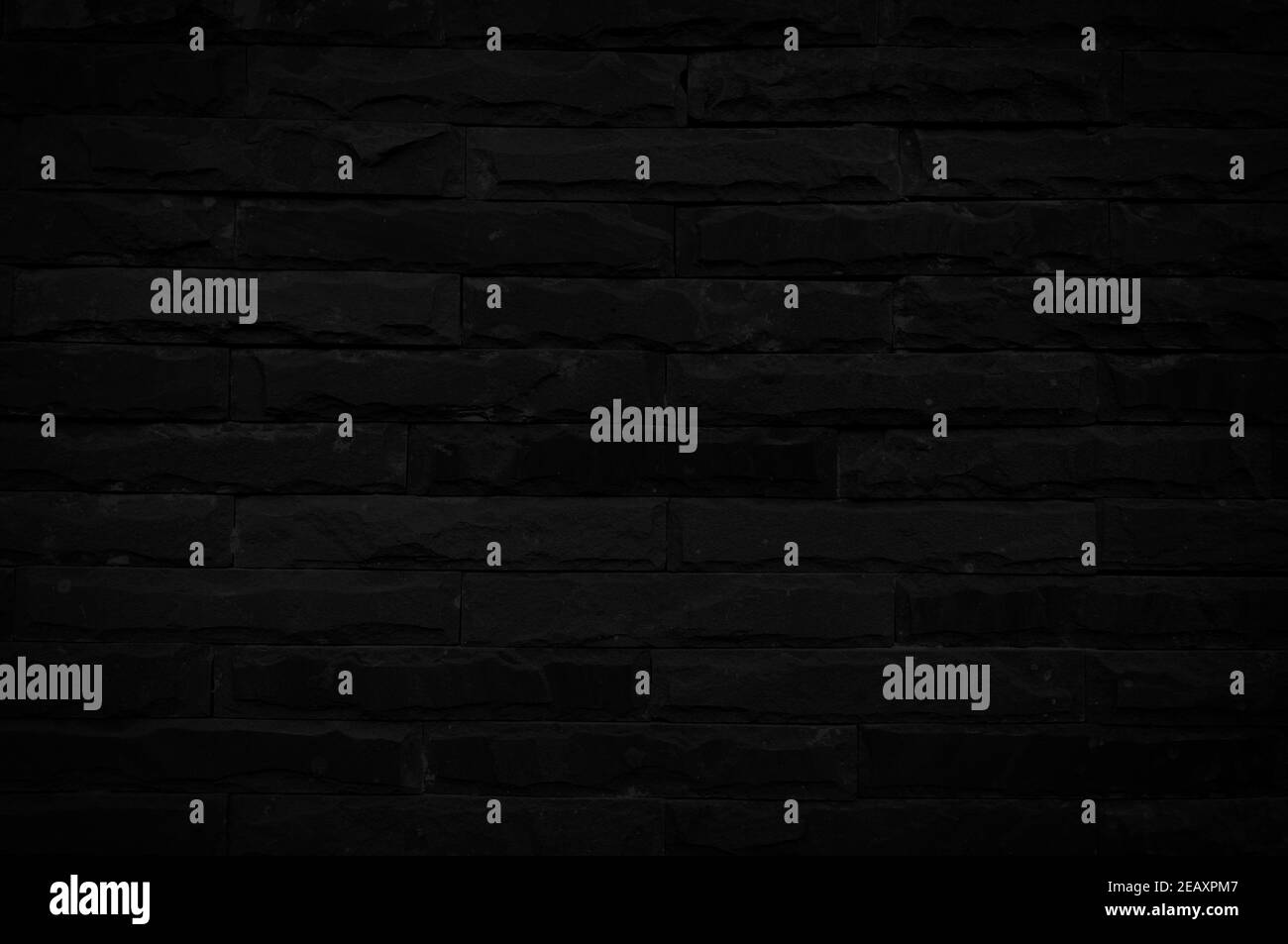 Old black brick wall texture for background with copy space for design ...