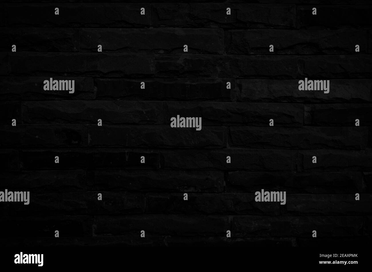 Old black brick wall texture for background with copy space for design ...