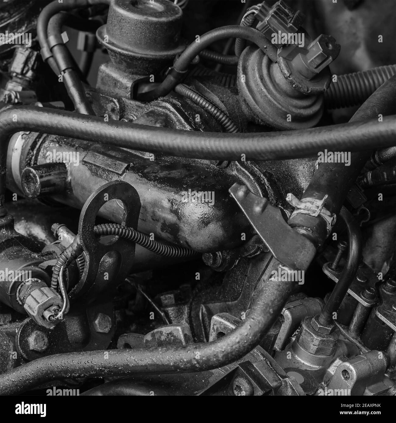 High pressure engine oil Black and White Stock Photos & Images Alamy