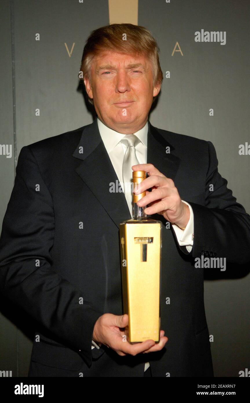 Donald J Runk Donald J. Trump attends arrivals for DRINKS AMERICA Launches TRUMP ...
