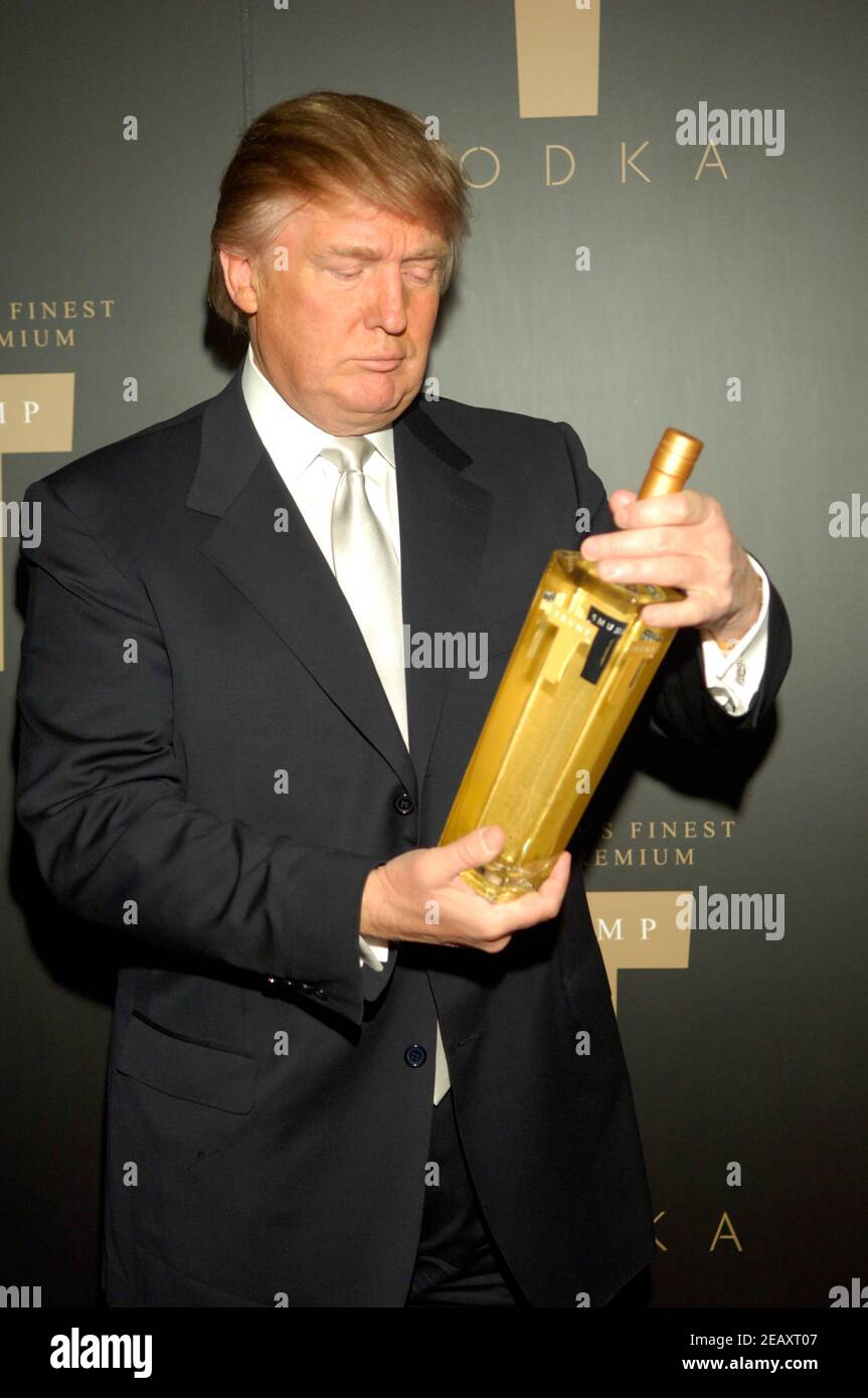 Donald J Runk Donald J. Trump attends arrivals for DRINKS AMERICA Launches TRUMP ...