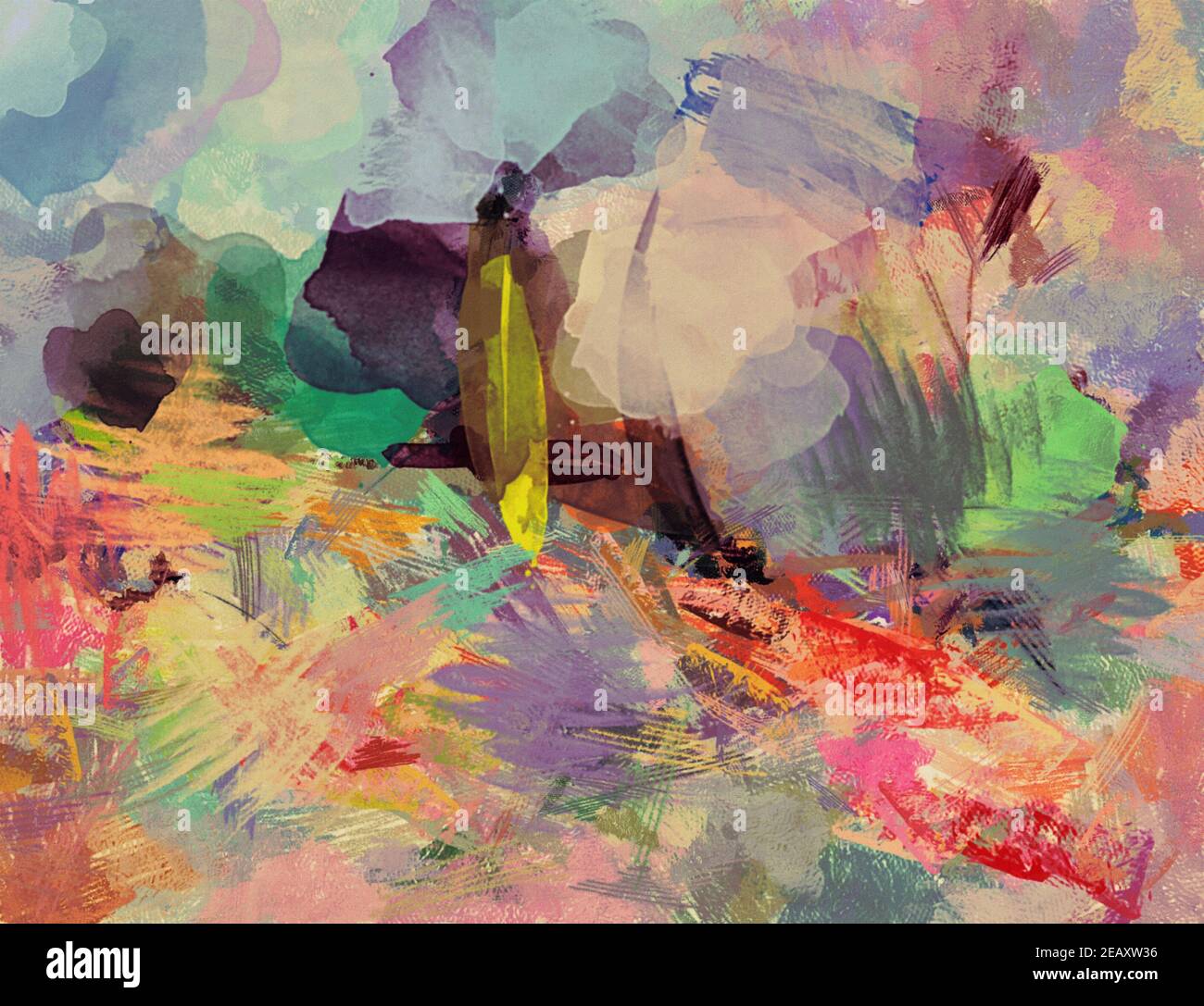 Abstract background. Psychedelic fractal, texture of brush strokes of