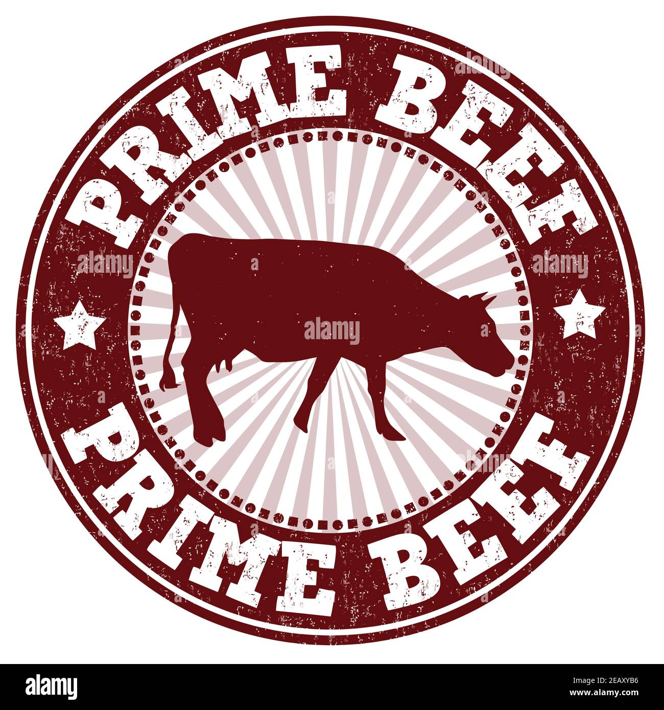 Prime beef grunge rubber stamp on white background, vector illustration ...