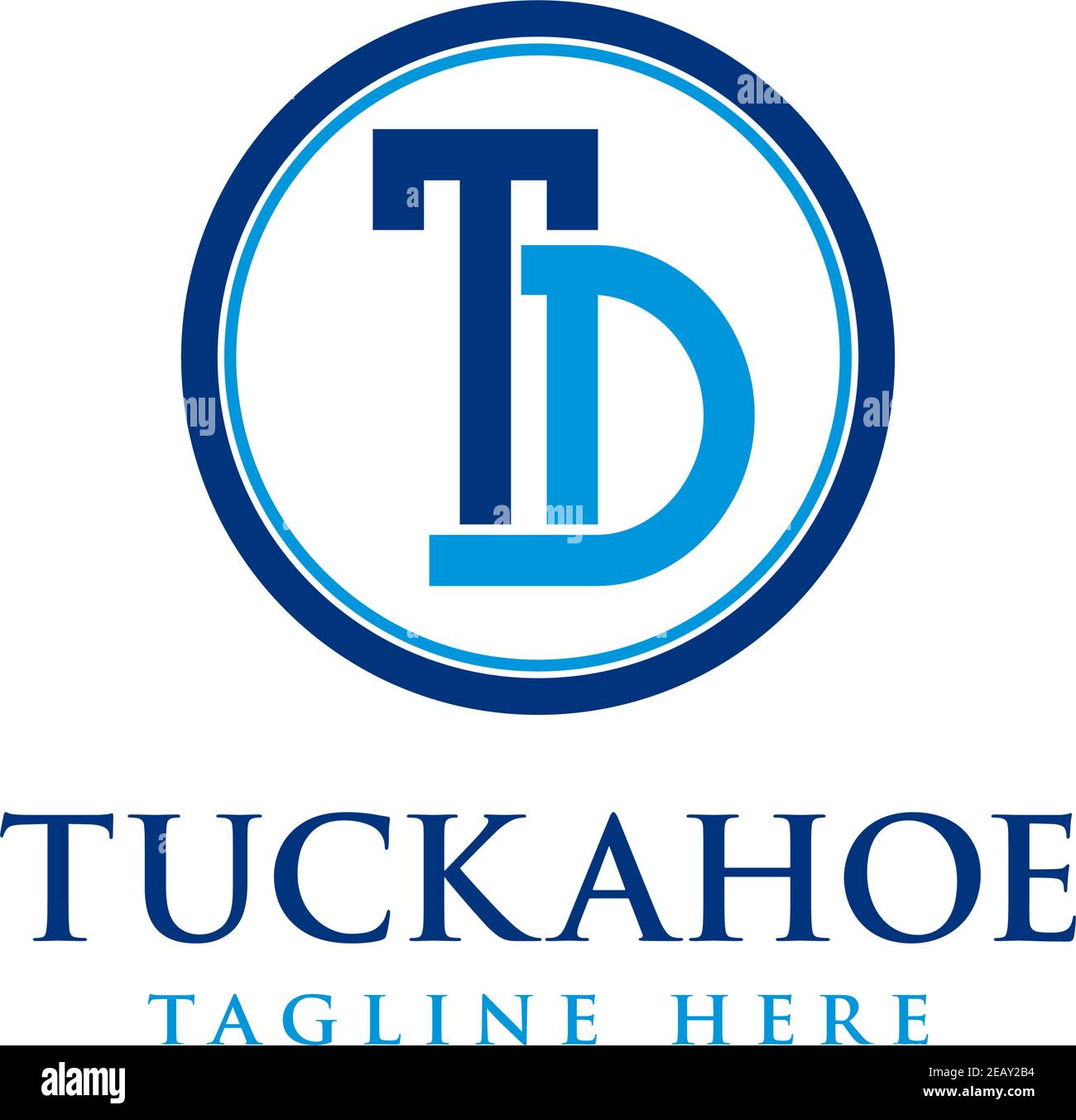 initial logo TD your company Stock Vector