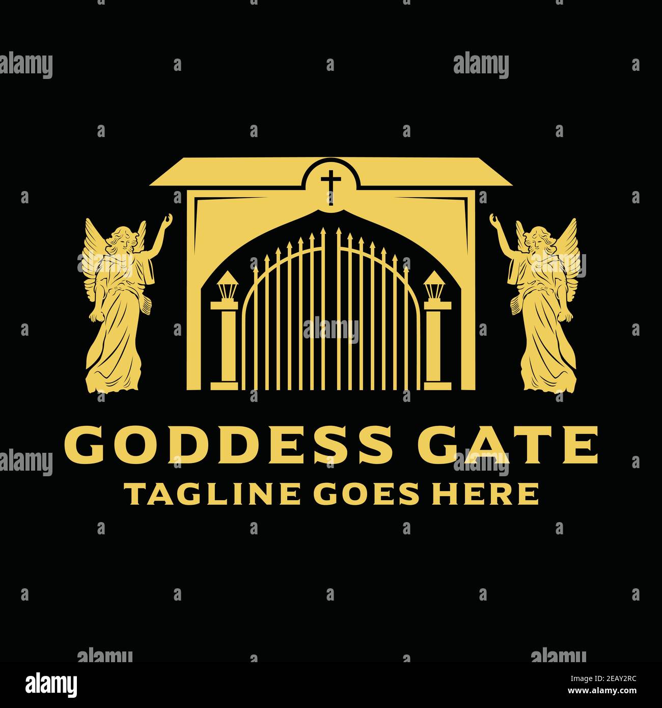 logo of the goddess gate your company Stock Vector