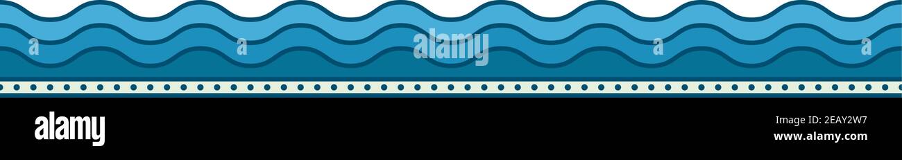Vector illustration of a sea waves. Stock Vector