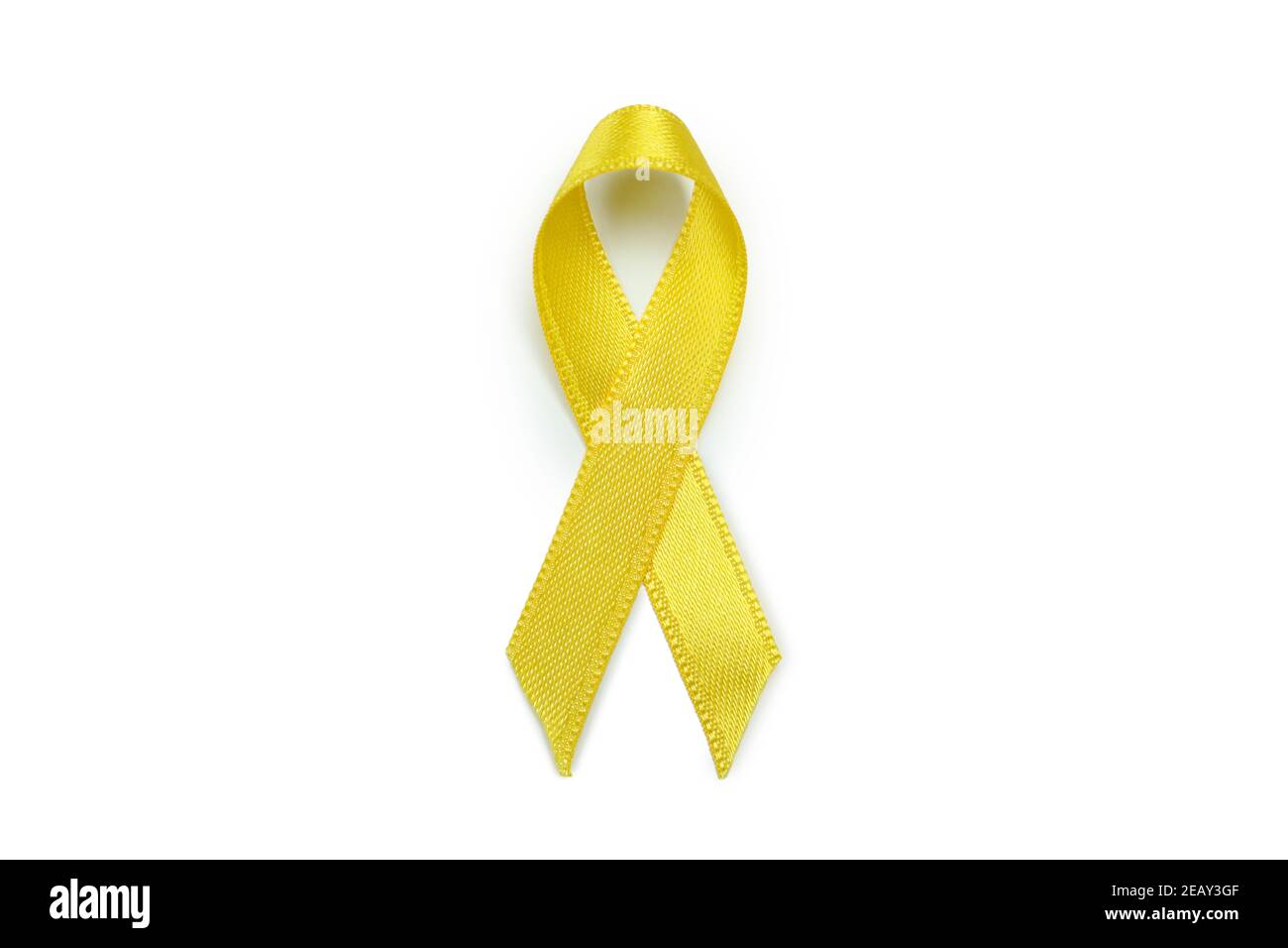 Child cancer awareness ribbon isolated on white background Stock Photo