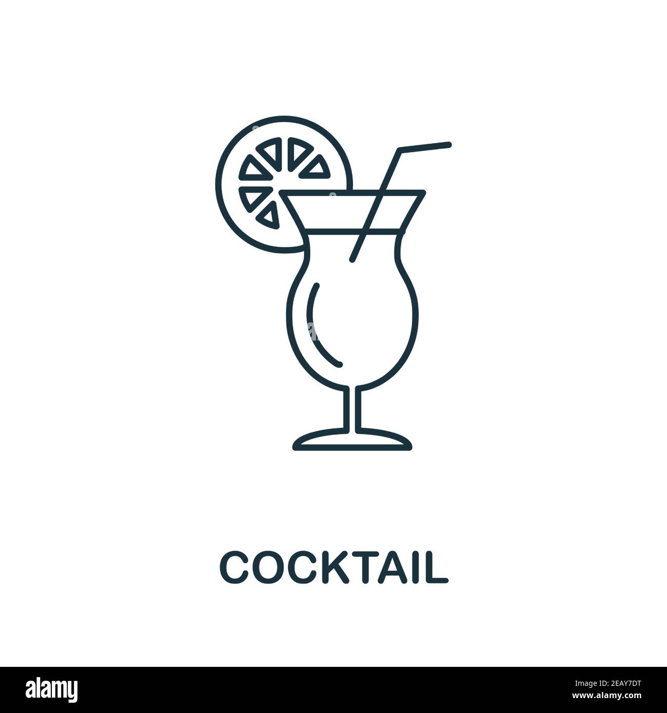 Cocktail icon. Simple element from drinks collection. Creative Cocktail icon for web design
