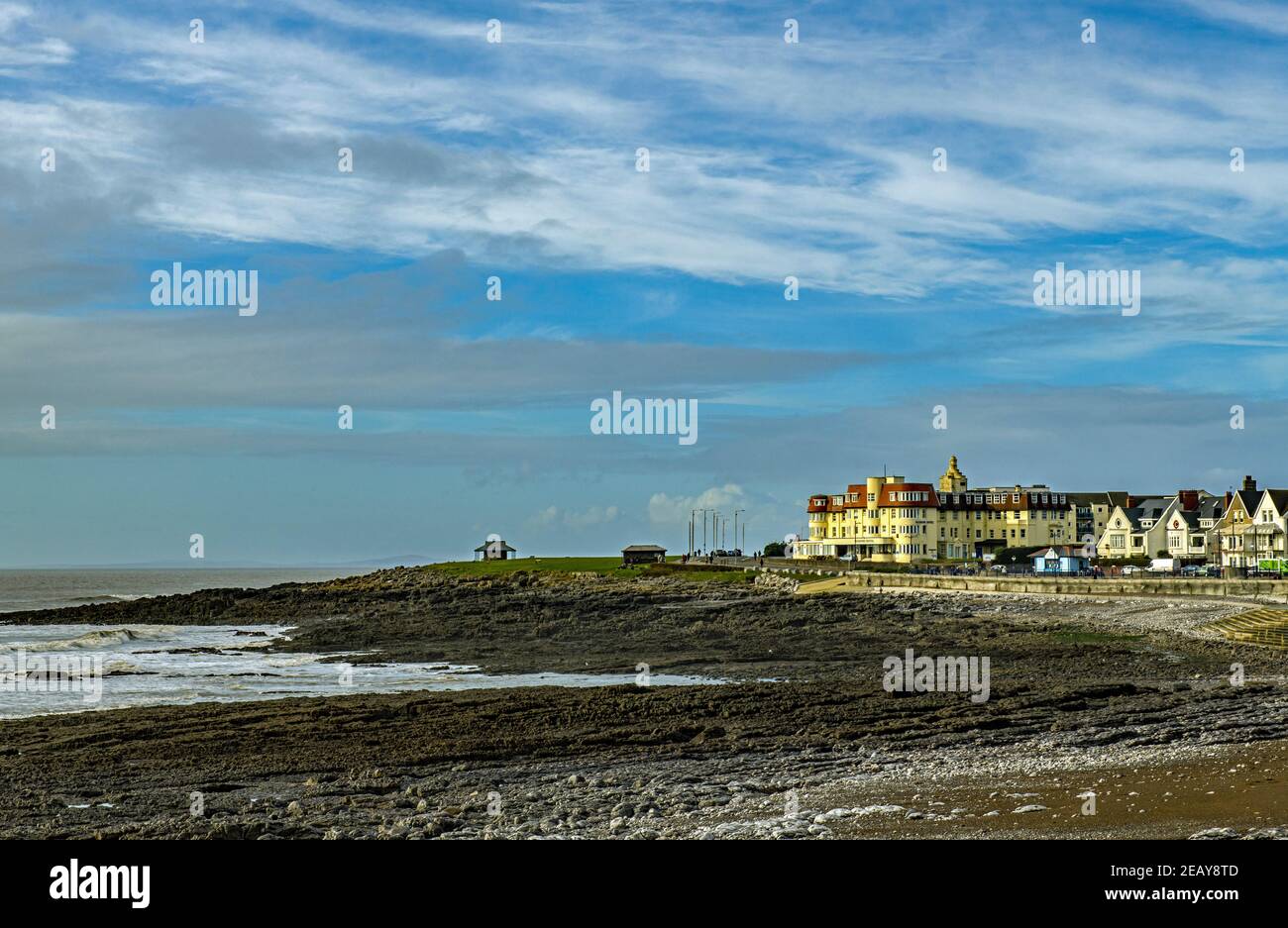 Porthcawl Seafront on the South Wales Coast in Winter Stock Photo