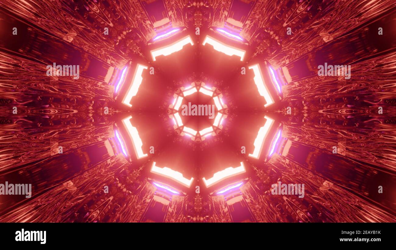 Abstract red backdrop with a kaleidoscope pattern Stock Photo - Alamy