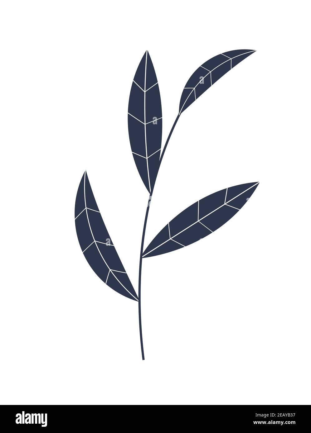 Simple Icon of natural leaf. Vector Illustration Stock Vector Image ...