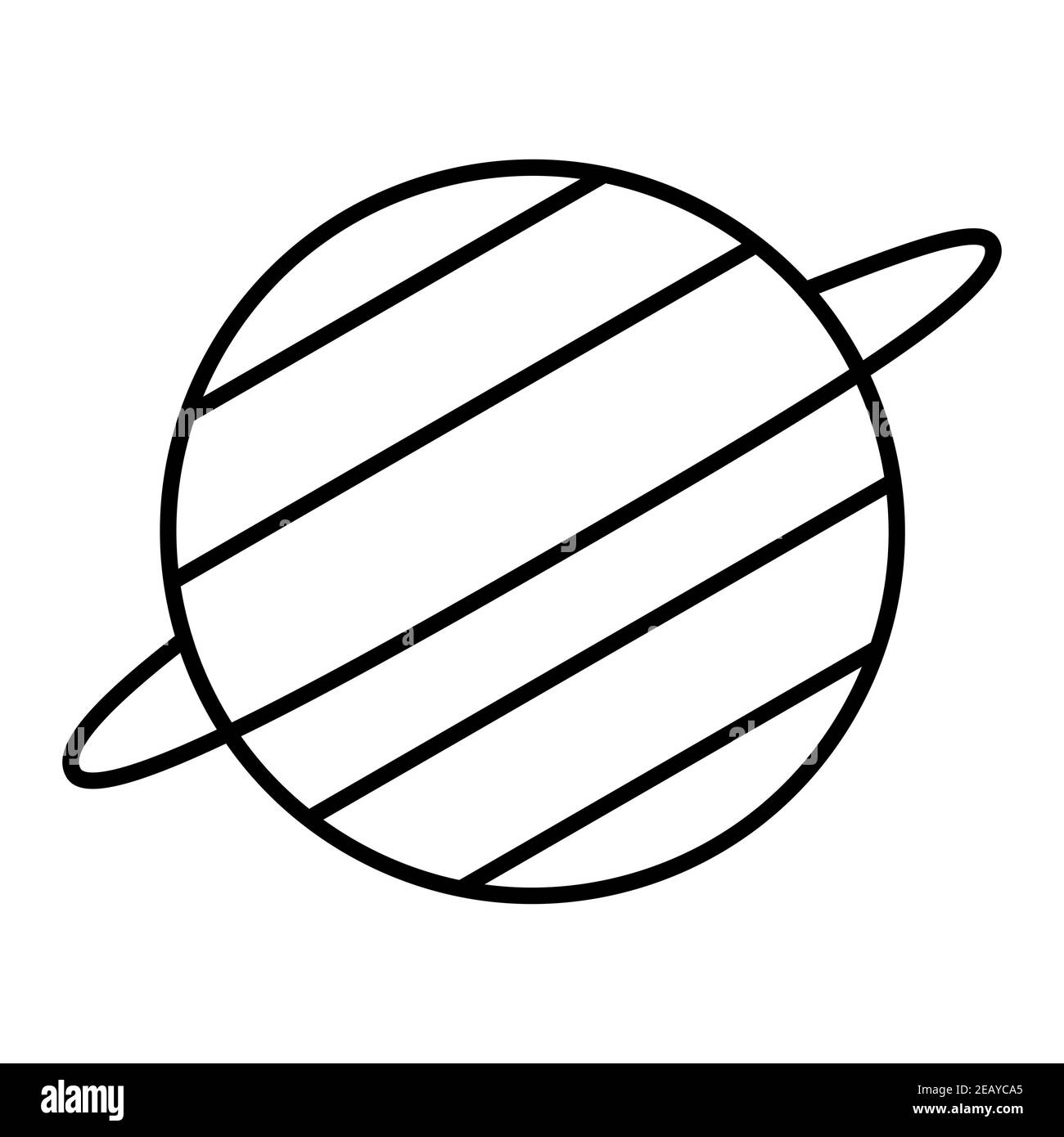 Outline illustration of a Uranus icon Stock Photo