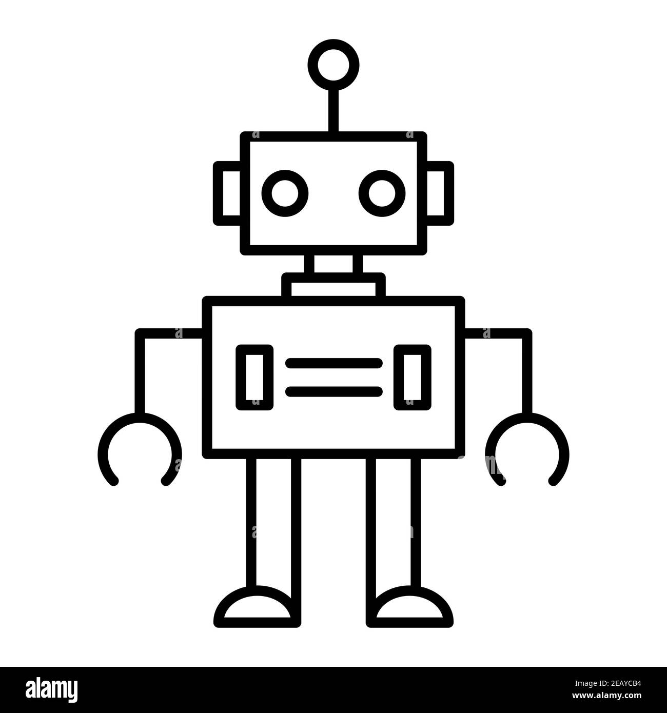 Outline illustration of a robot icon Stock Photo Alamy