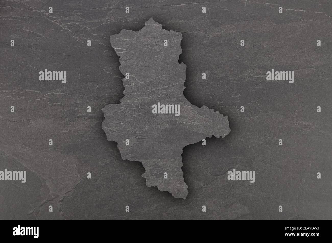Map of Saxony-Anhalt on dark slate Stock Photo - Alamy