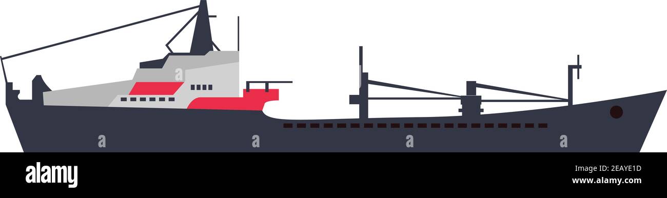Maritime ship flat vector isolated on white background Stock Vector ...