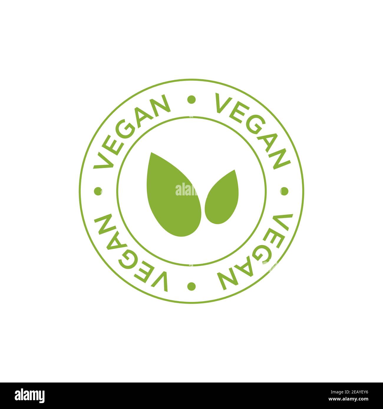 Vegan vector icon. Round an green symbol Stock Vector