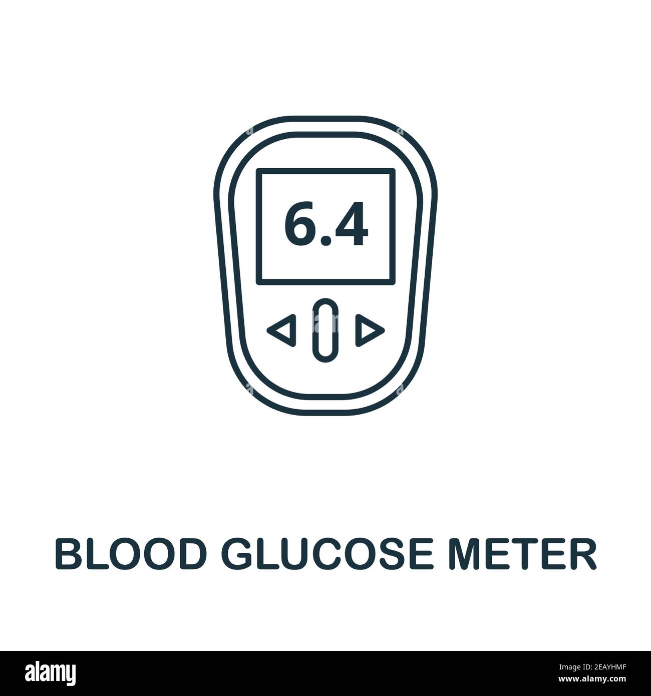 Blood Glucose Meter icon. Simple element from digital health collection
