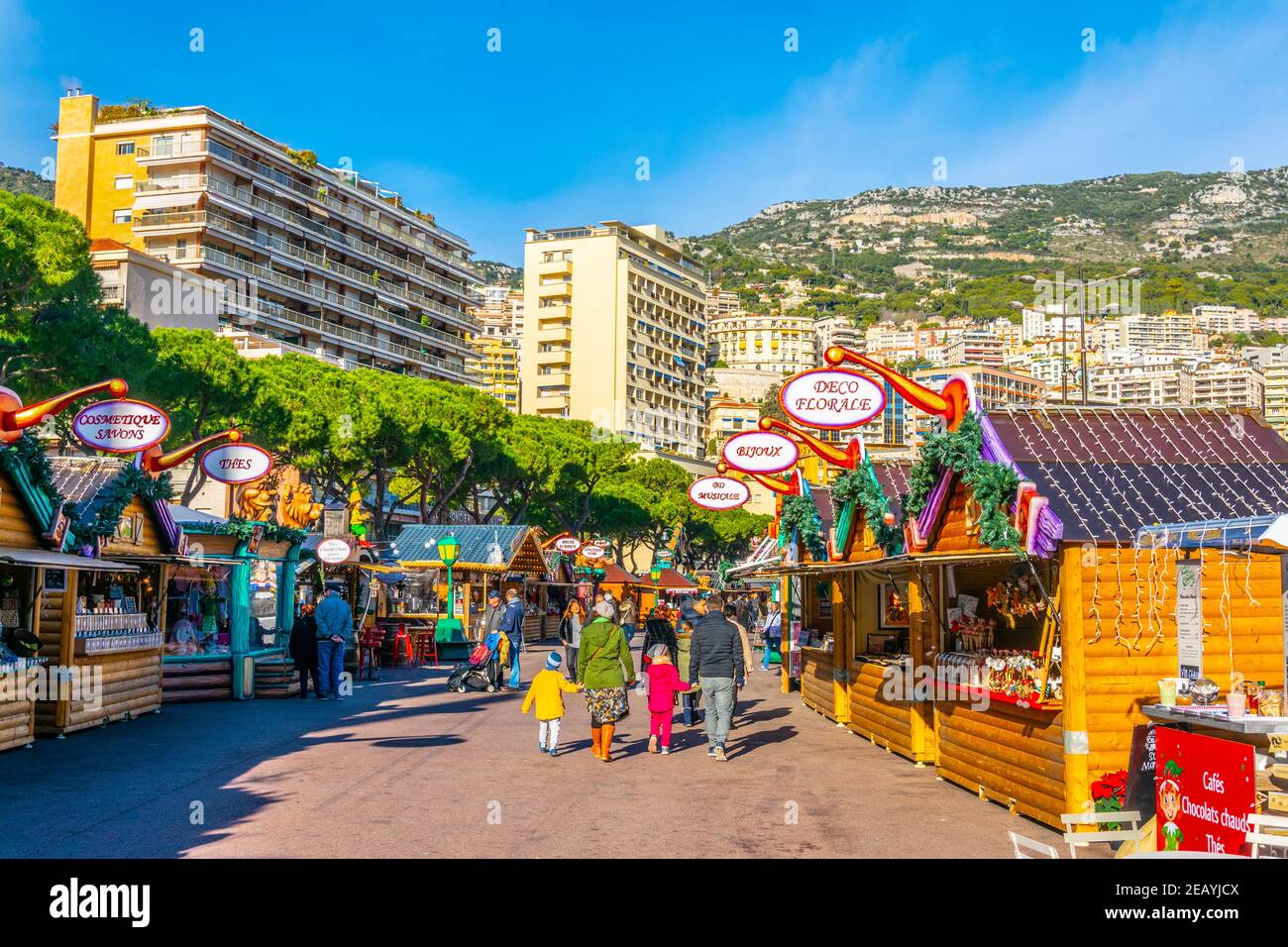 MONACO, MONACO, DECEMBER 29, 2017: People are strolling through a