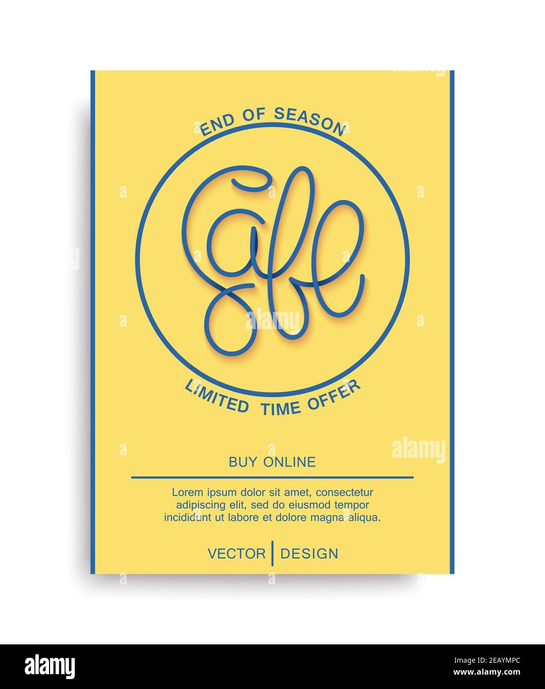 Sale promotional poster template. Modern style label with line art With Regard To Artwork Label Template