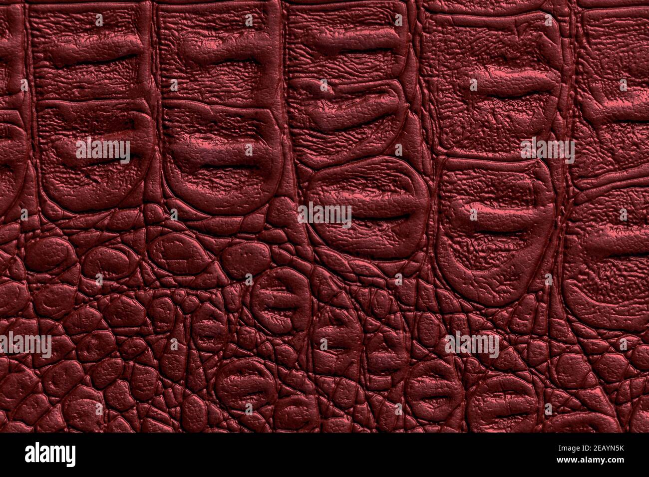 Deep red leather texture background Stock Photo