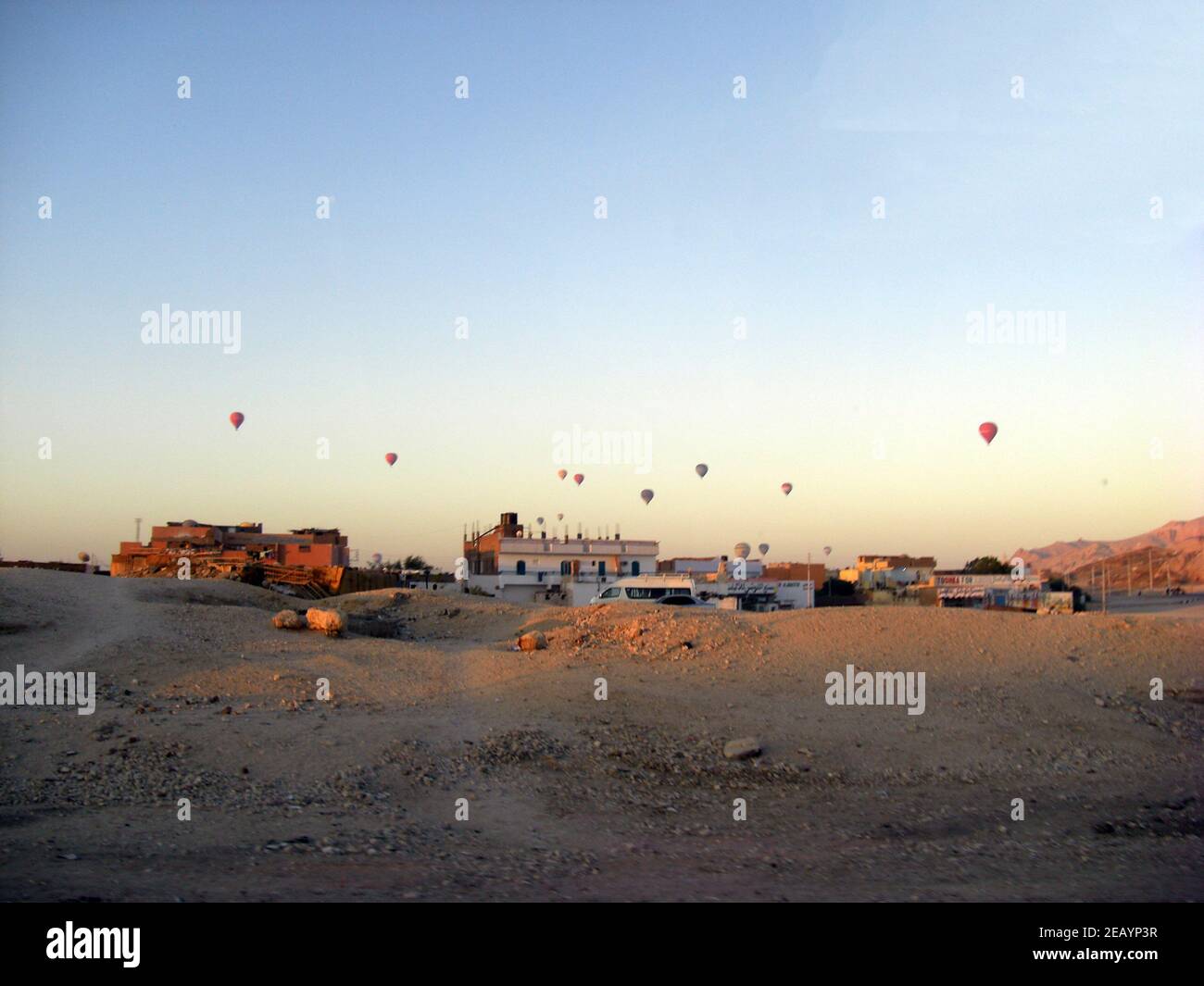Egypte survol en ballon Stock Photo