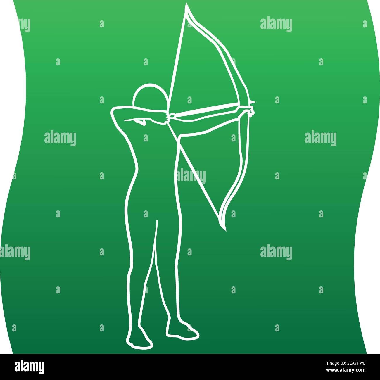 Target archery icon of a set. Line vector illustration EPS 10 Stock Vector