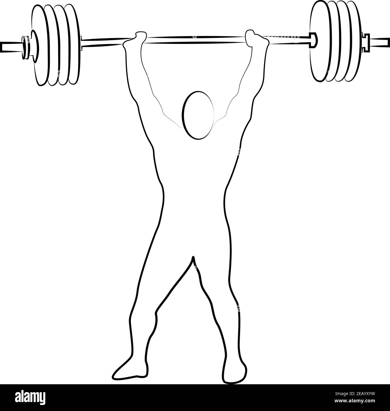 Weightlifting, dumbbell training icon of a set. Vector EPS 10 Stock Vector
