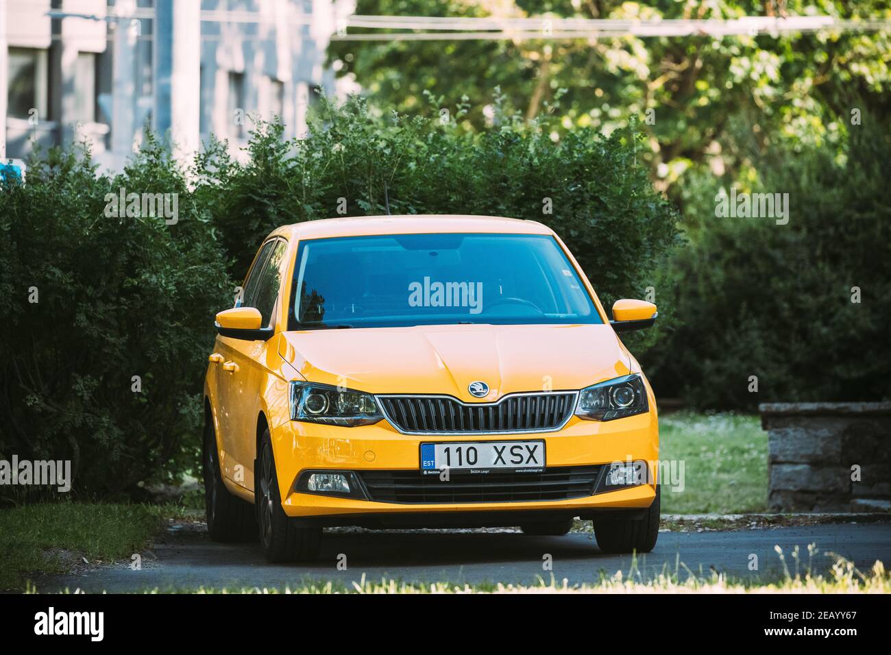 Yellow skoda fabia hi-res stock photography and images - Alamy