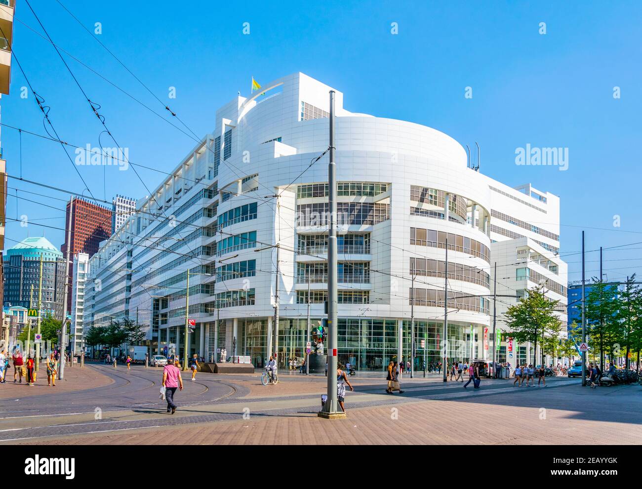 THE HAGUE, NETHERLANDS, AUGUST 7, 2018: View of new, modern town hall of the Hague, Netherlands Stock Photo