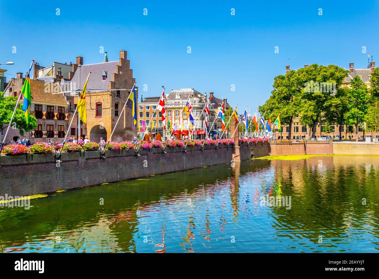 THE HAGUE, NETHERLANDS, AUGUST 7, 2018: People are strolling through ...