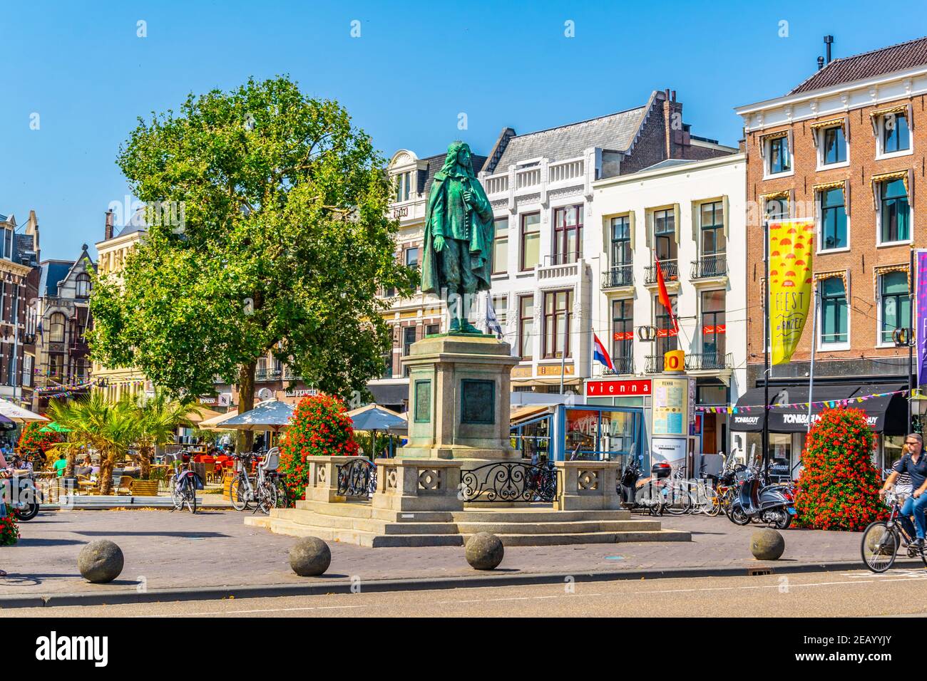 THE HAGUE, NETHERLANDS, AUGUST 7, 2018: People are strolling through ...
