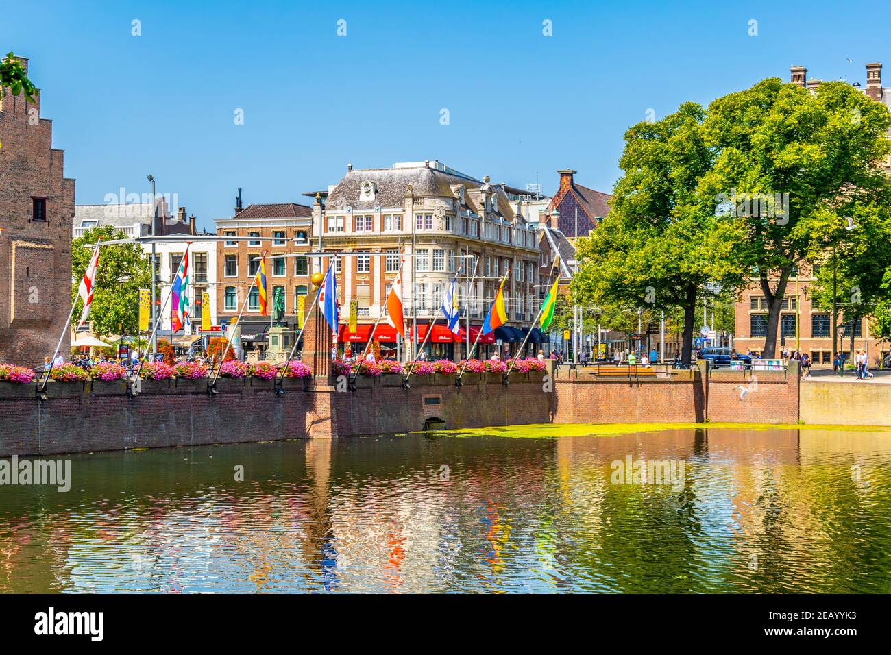 THE HAGUE, NETHERLANDS, AUGUST 7, 2018: People are strolling through ...
