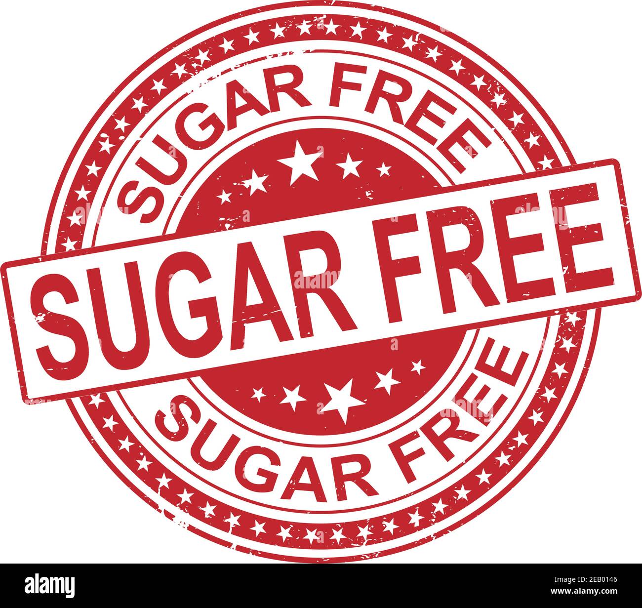 sugar free grunge stamp isolated on white background Stock Vector Image ...