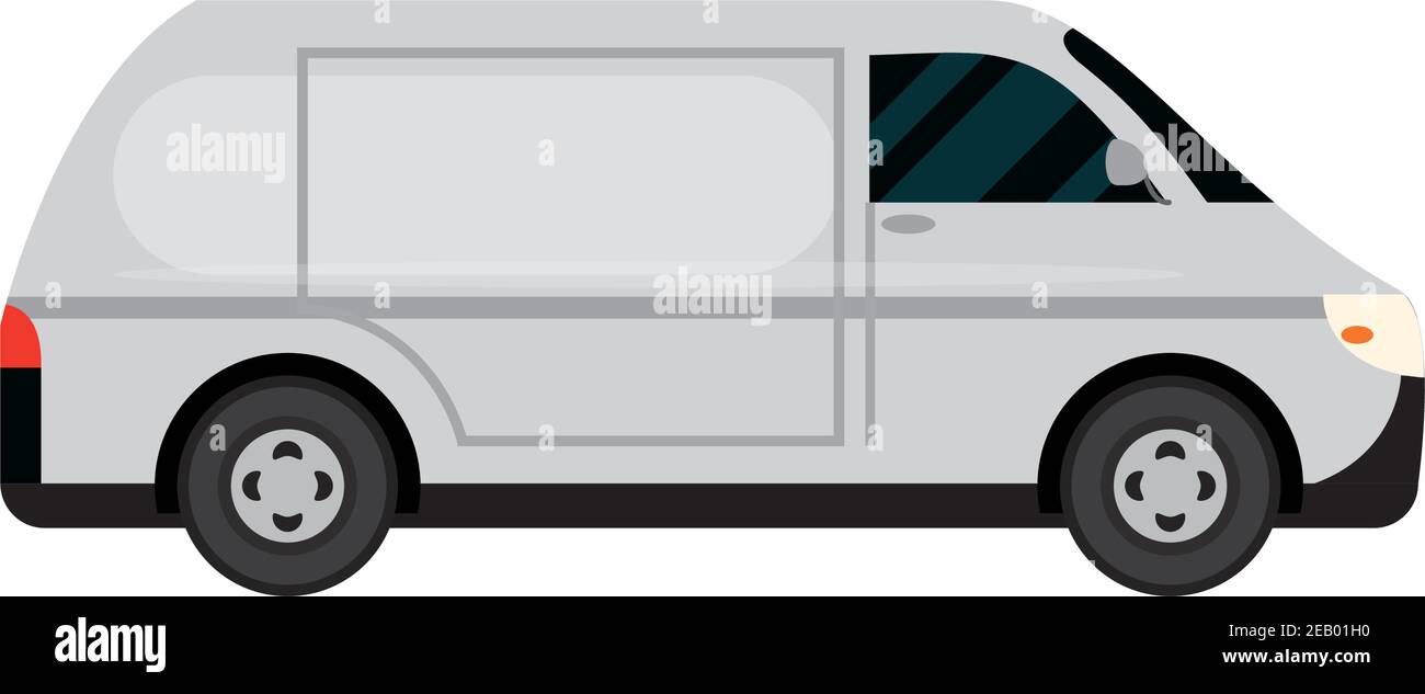 minivan car transport vehicle side view, car icon vector illustration ...