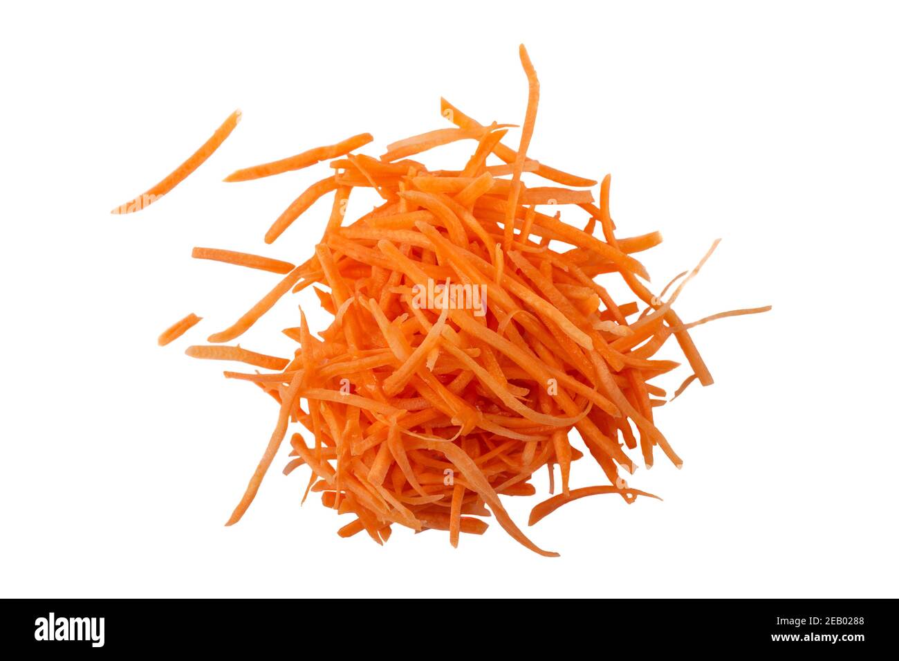 Organic Fresh Grated Carrot Stock Photo
