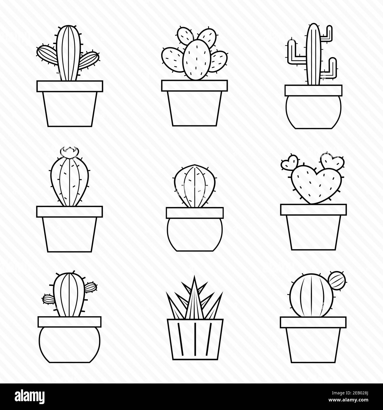 Set of vector cactus icons on white background. Easy editable layered  vector illustration Stock Vector Image & Art - Alamy