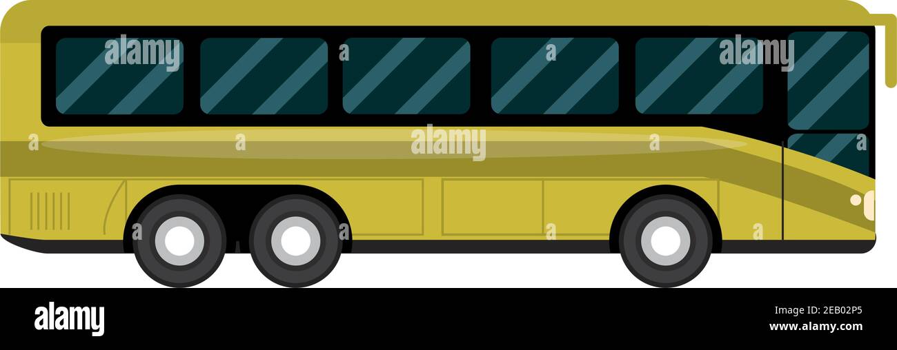 long city bus public service city transport vector illustration Stock Vector