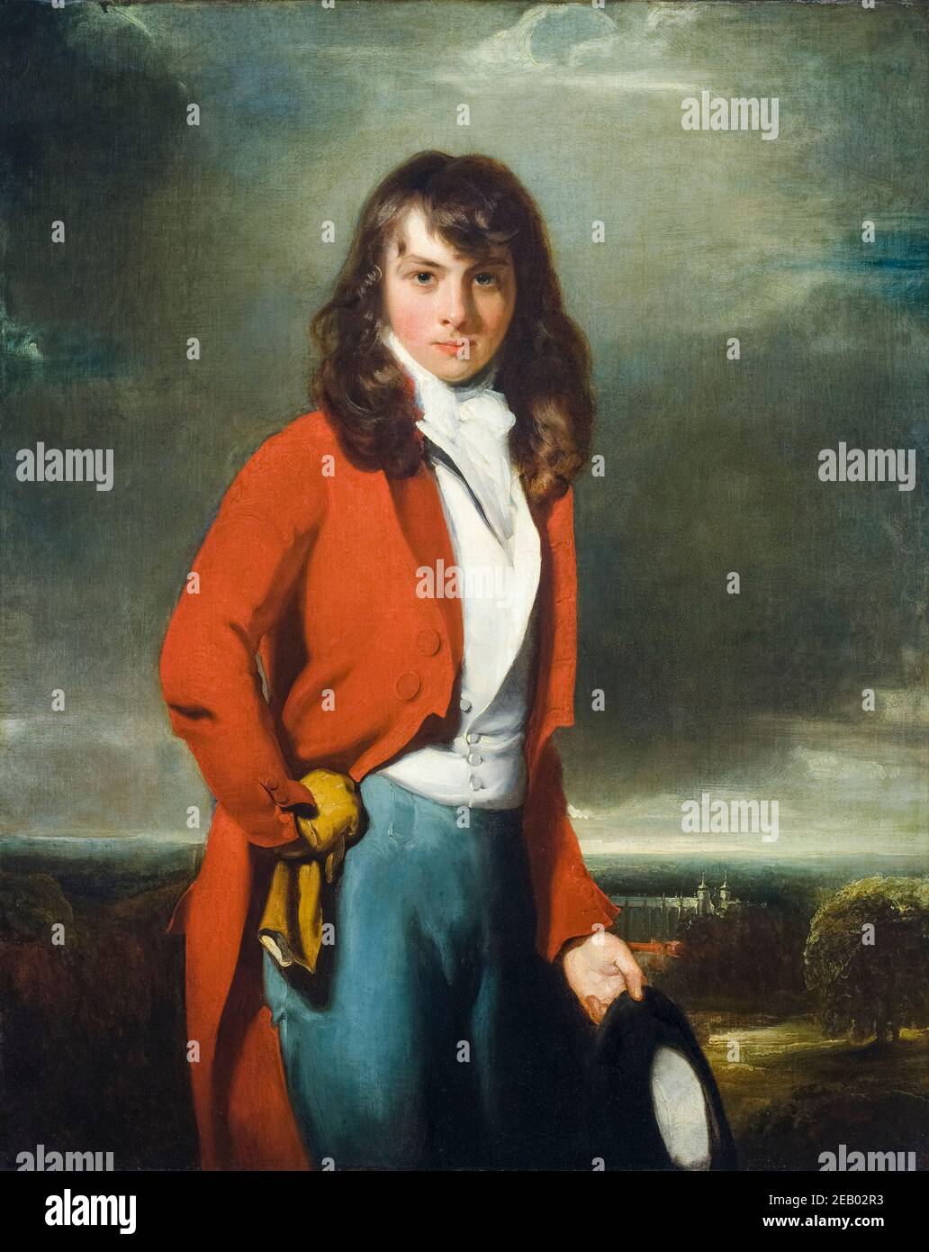 Arthur Atherley (1772-1844), as an Etonian, later English MP and reformer, portrait painting by Sir Thomas Lawrence, circa 1791 Stock Photo