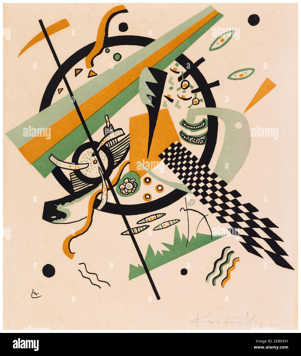 Wassily Kandinsky, lithographic print, Kleine Welten IV (Small Worlds IV), 1922 Stock Photo