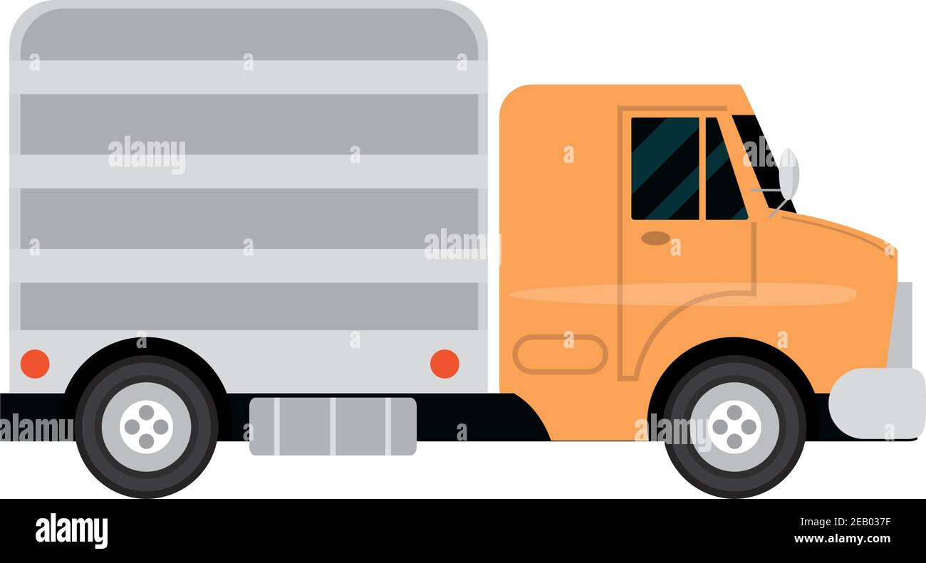 delivery truck vehicle city transport vector illustration Stock Vector ...