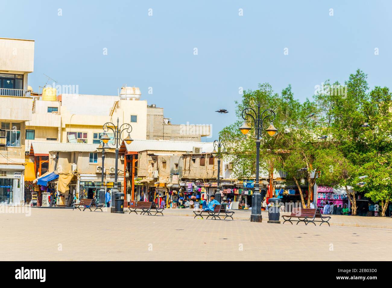 KUWAIT CITY, KUWAIT, NOVEMBER 4, 2016: View of a small square near the central souq in Kuwait. Stock Photo
