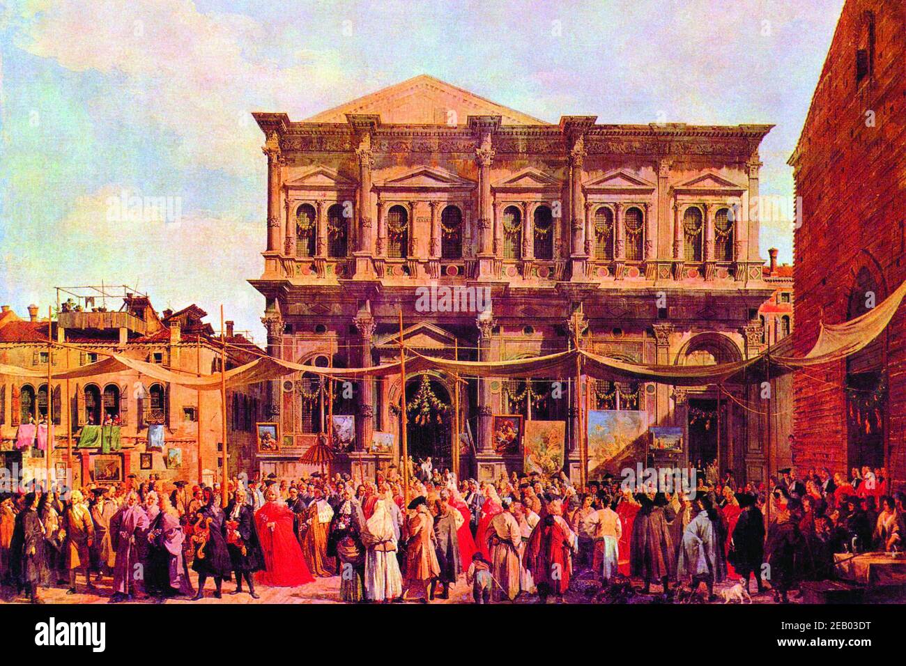 Festival in San Rocco 1730 Stock Photo
