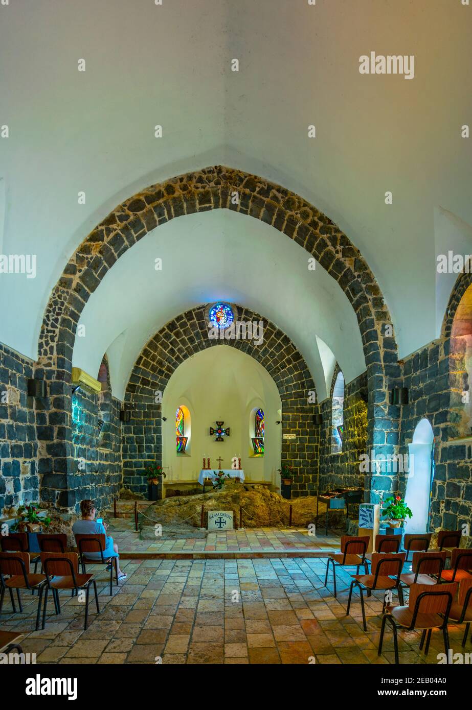 TABGHA, ISRAEL, SEPTEMBER 15, 2018: Church of the primacy of saint peter in Tabgha, Israel Stock Photo