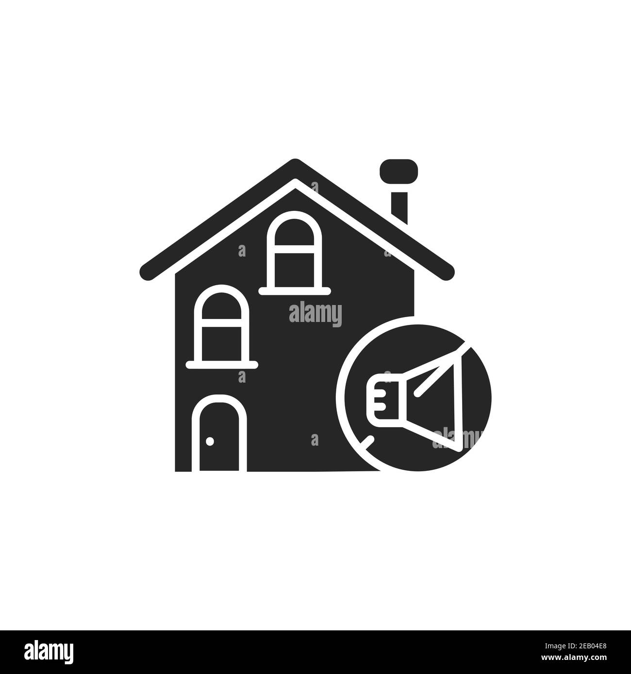 Soundproof house color line icon. Pictogram for web page, mobile app