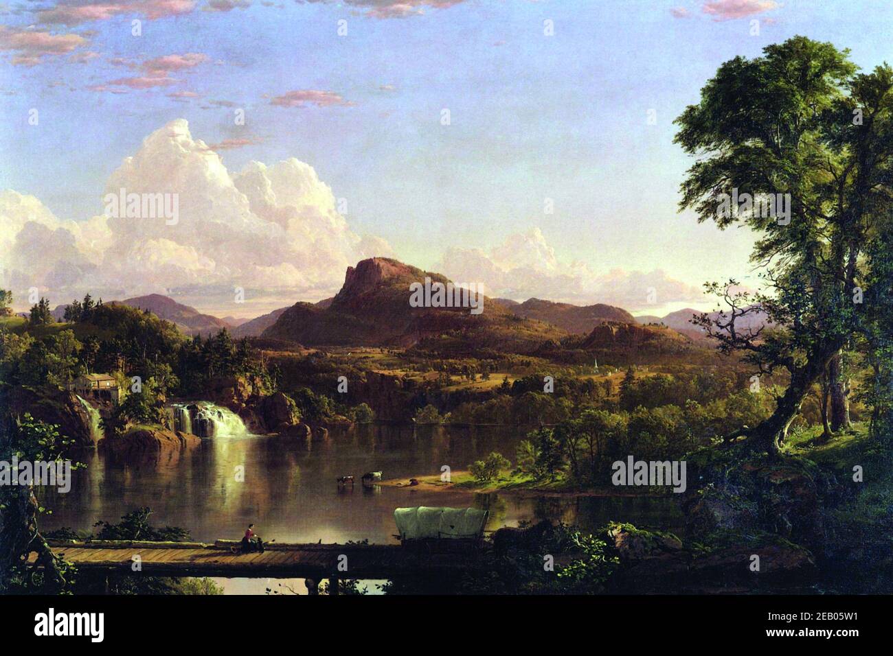 New England scene 1860 Stock Photo - Alamy