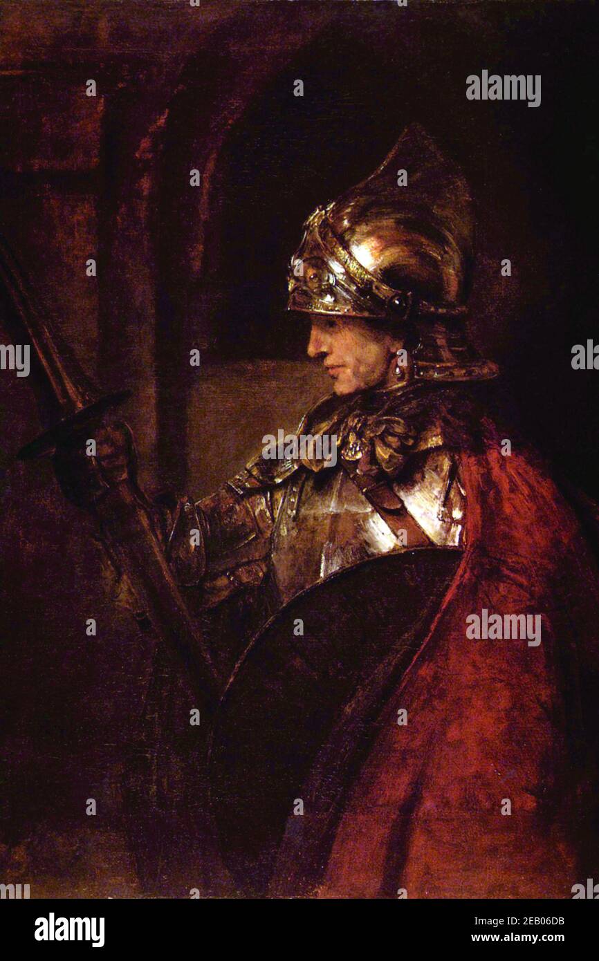 Man with arms (Alexander the Great)  1640 Stock Photo