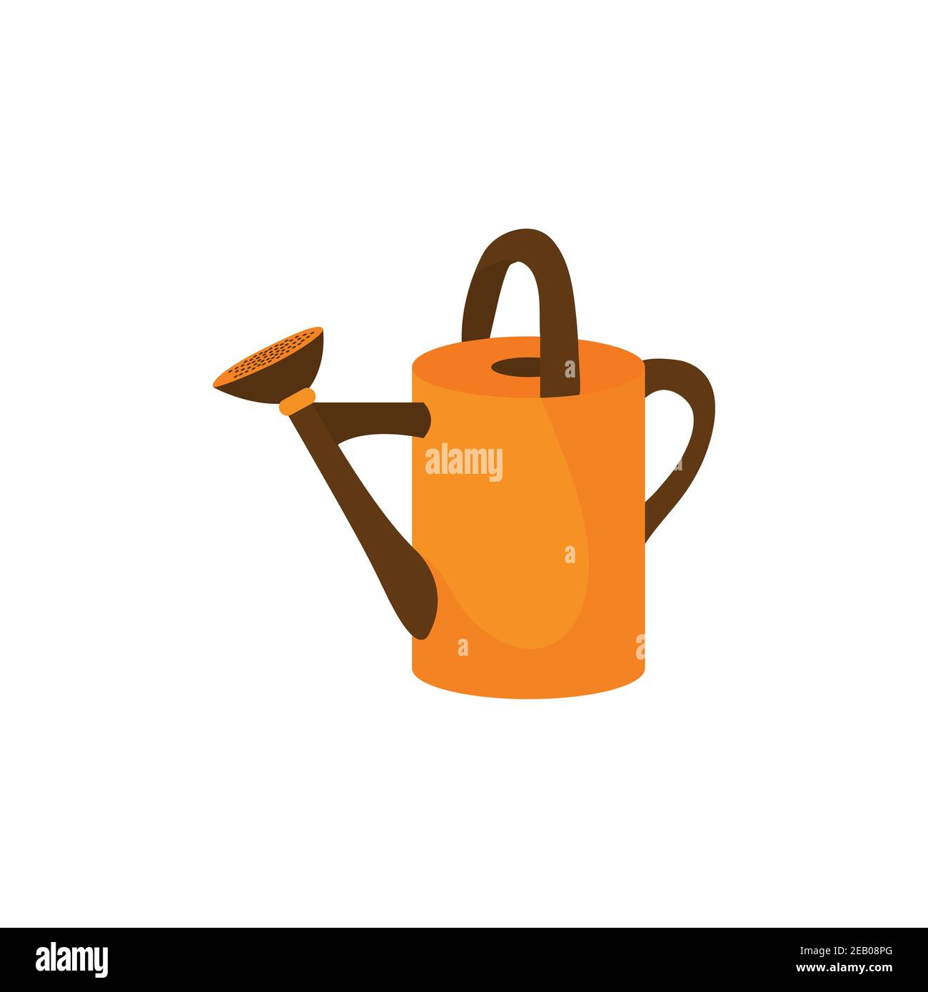 Watering can flat icon isolated on white isolated background. Vector. Stock Vector