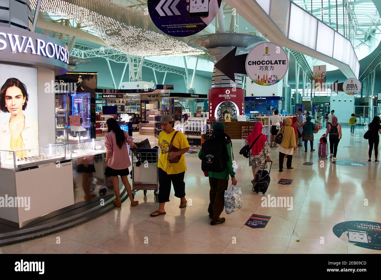 Duty free shopping area at Kuala Lumpur International Airport 2 also known simply as KLIA2 Duty free shopping area at Kuala Lumpur International Airport 2 also known simply as KLIA2