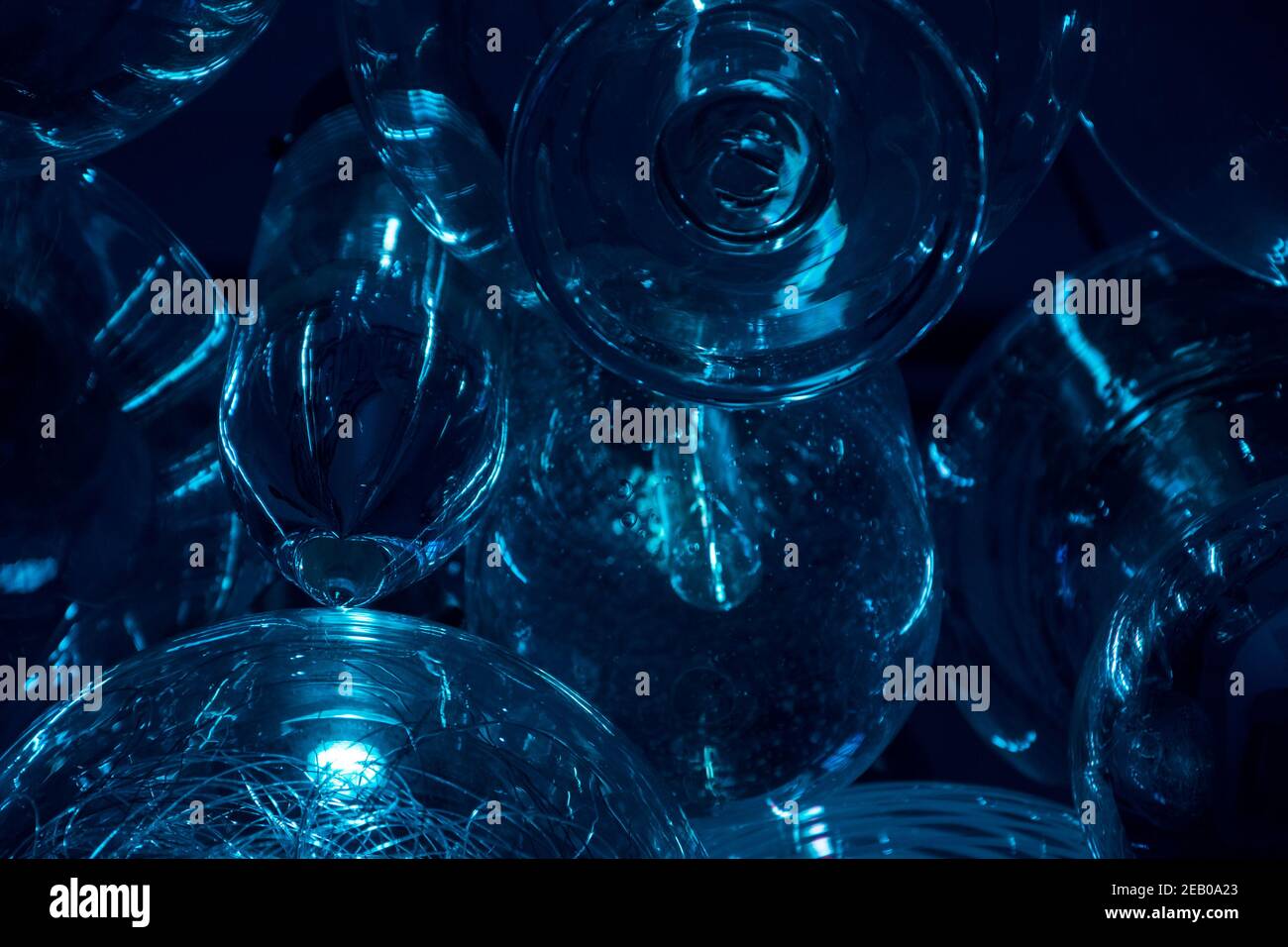 Transparent glass hanging lamps shades in different shapes illumination ...