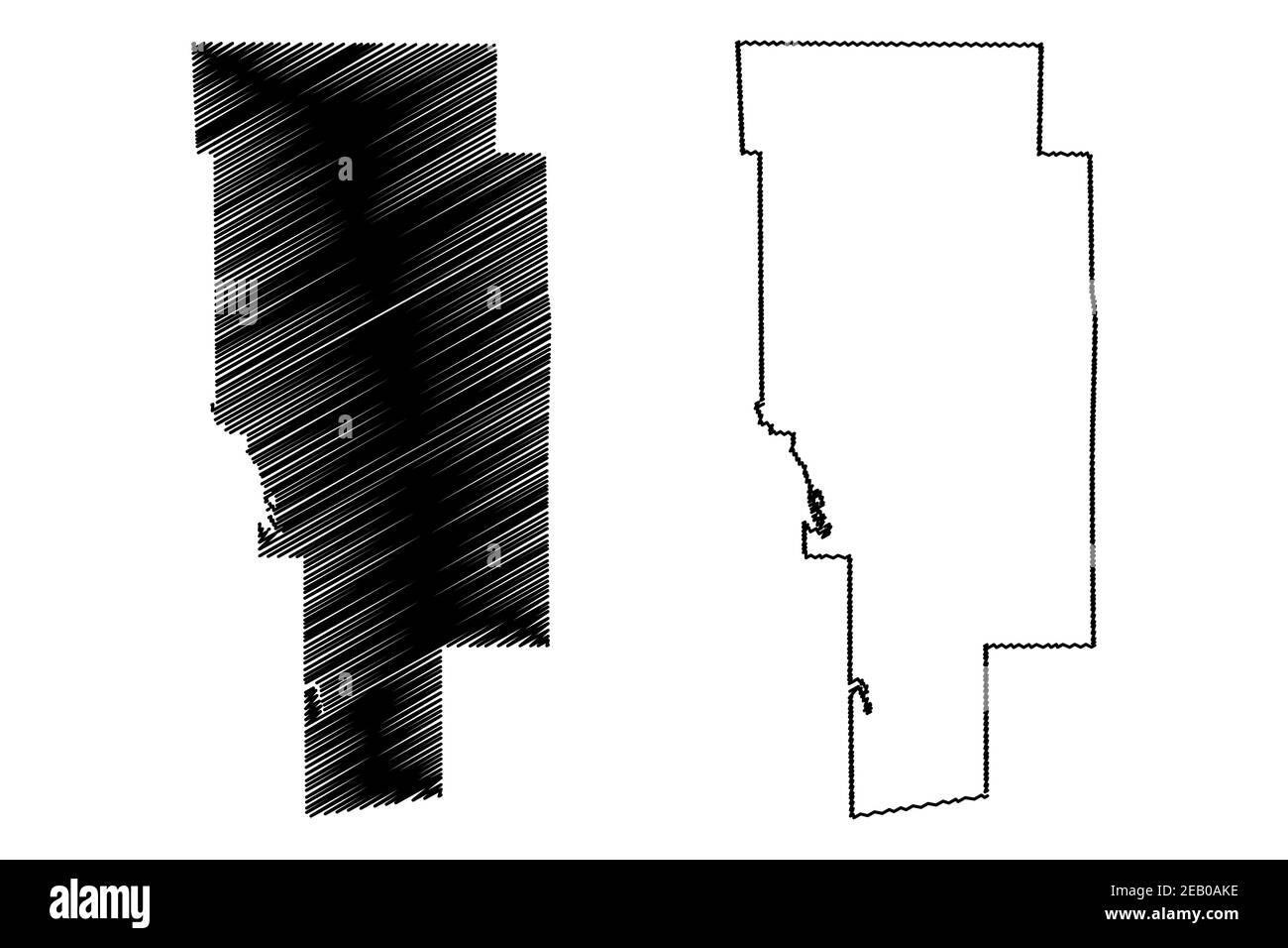 Ashland County, Ohio State (U.S. county, United States of America, USA, U.S., US) map vector ...